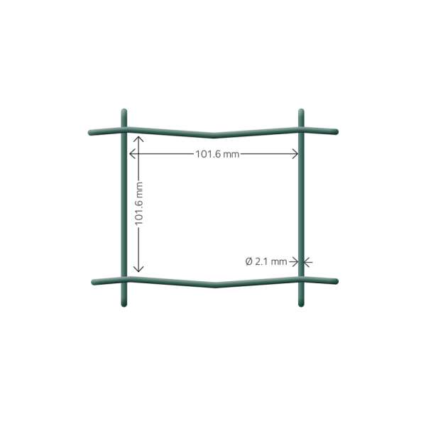 Havehegn PVC-fri grn, 10 x 10 cm, 90 cm x 25 m
