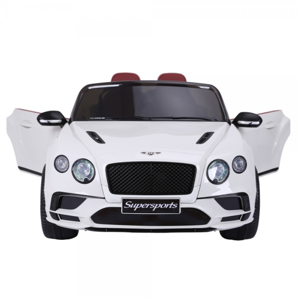 NORDIC PLAY Speed elbil Bentley 2 personers, 2x12V, hvid, EVA hjul