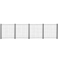 4 Fag espalier antracit grå 100 x 100 cm inkl. 5 alu stolper 108 cm