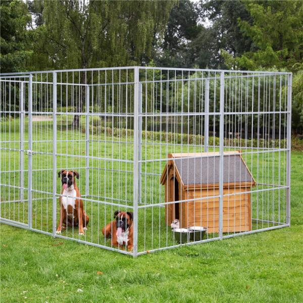 Hundegård stor model (9 sidemoduler + 1 lågemodul)
