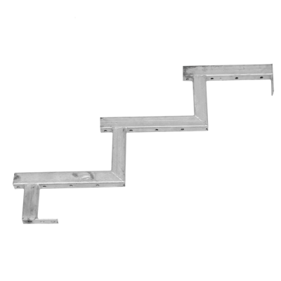 Galvaniseret trappevange 3-trin