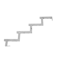 Galvaniseret trappevange 4-trin