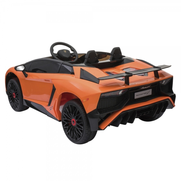 NORDIC PLAY Speed elbil Lamborghini Aventador med EVA hjul og ldersde, 12V, Orange