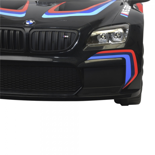 NORDIC PLAY Speed elbil BMW M6GT3 licens 12V sort med EVA hjul og lædersæde