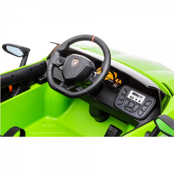 NORDIC PLAY Speed elbil Lamborghini Aventador, 12V, limegrøn