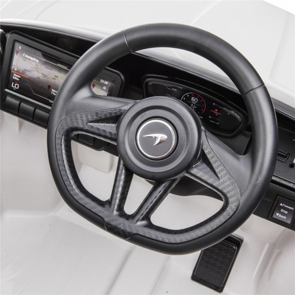 NORDIC PLAY Speed elbil McLaren GT 12V4,5 AH , EVA hjul, hvid