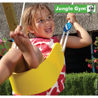 Jungle Gym Sling Swing letvægtssæde, gul, komplet kit