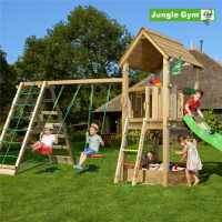 Legetårn komplet Jungle Gym Club inkl. Climb module x'tra og rutsjebane