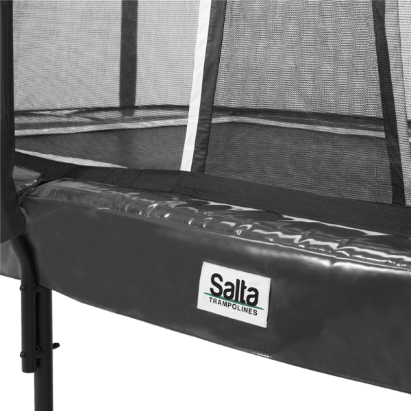 Salta Trampolin First Class rektangulær 366x214 cm, sort inkl. stige & sikkerhedsnet
